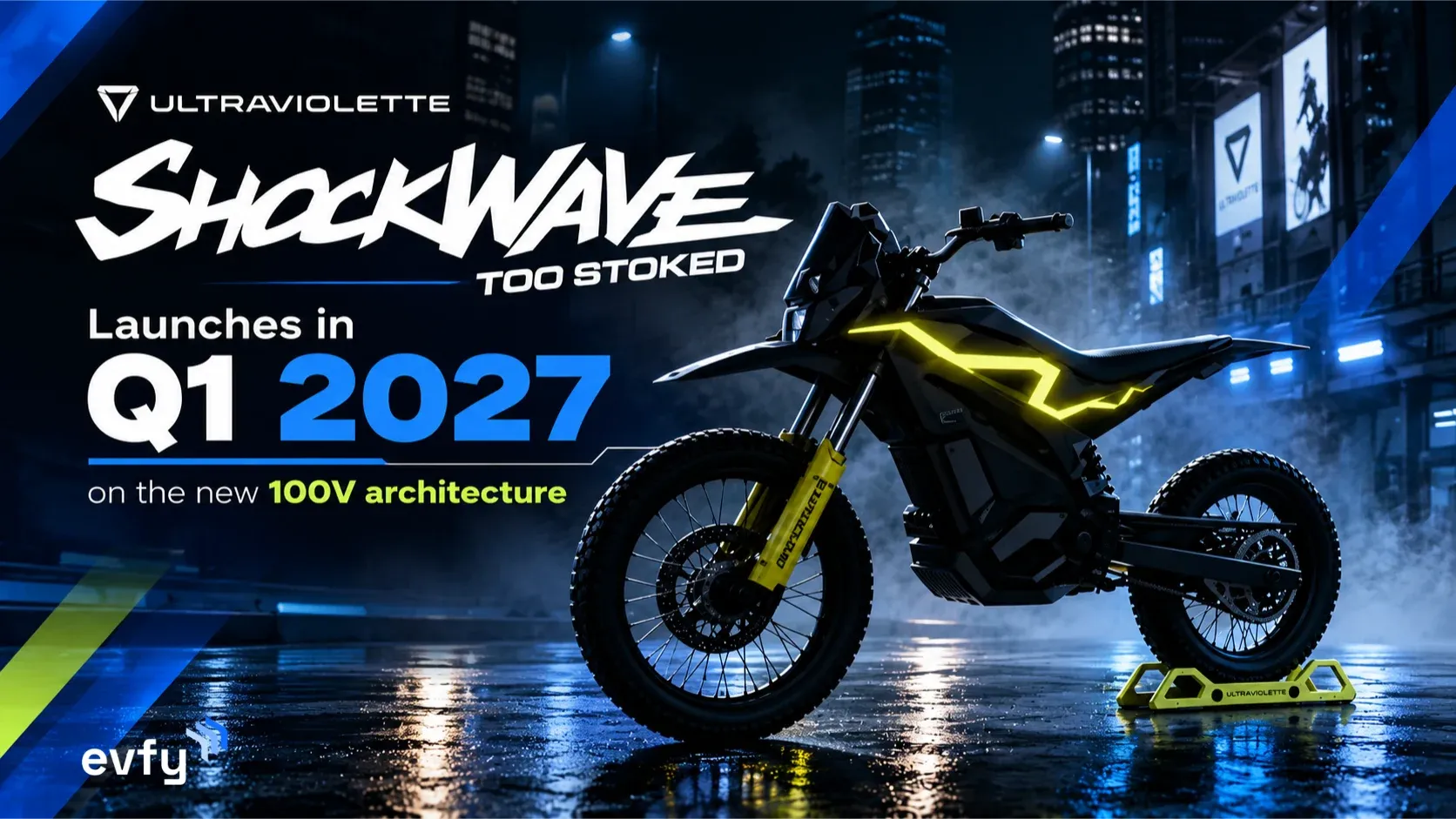 Ultraviolette Shockwave Launch Date: Q1 2027, 100V